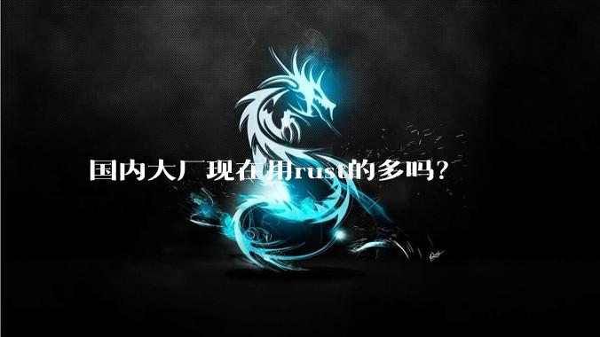 国内大厂现在用rust的多吗？