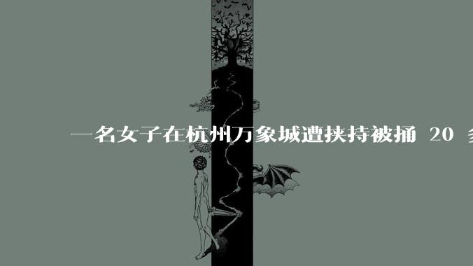 一名女子在杭州万象城遭挟持被捅 20 多刀，隆胸***体救了一命，这反映出哪些公安系统的问题？