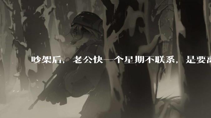 吵架后，老公快一个星期不联系，是要离婚的节奏吗？